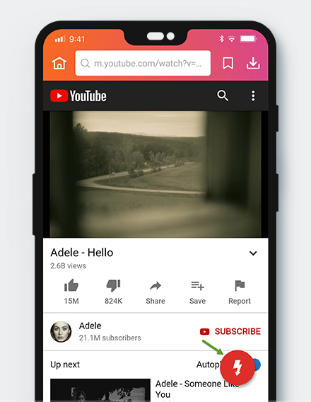 download YouTube video with InsTube