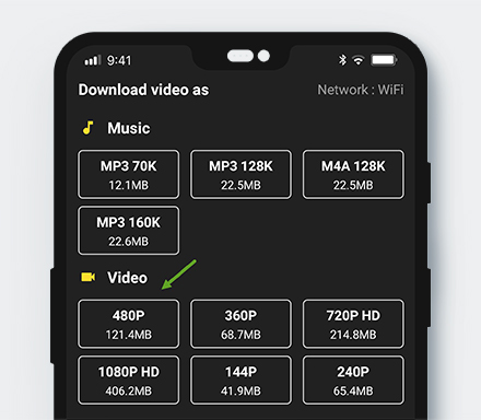 select a format to download