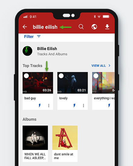 search for YouTube videos