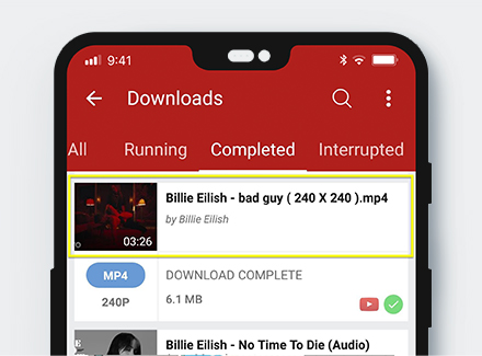 check the downloaded file