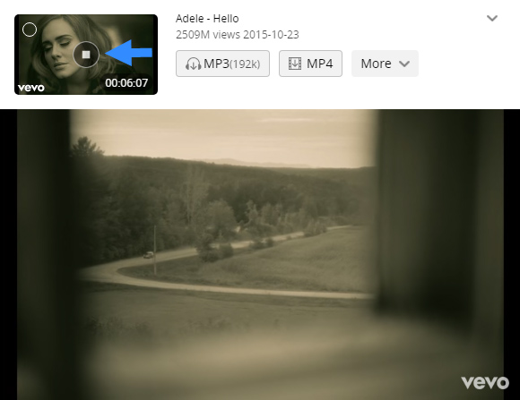 YouTube video preview