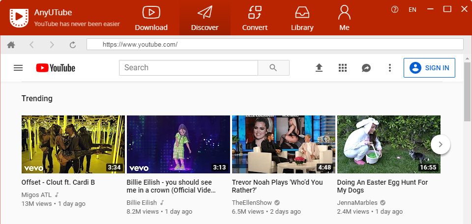 watch videos on embedded YouTube site