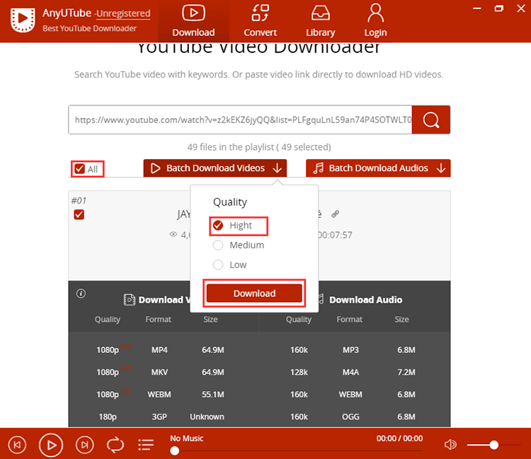 How to Download Entire YouTube Playlist to MP3/MP4?