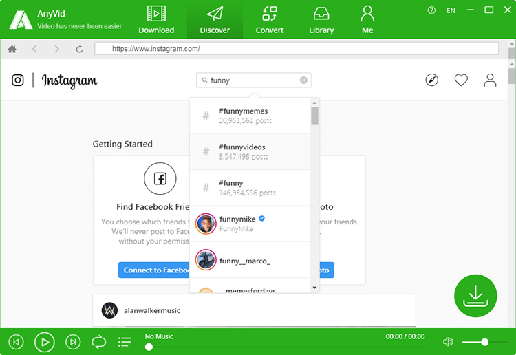 View Instagram with AnyVid