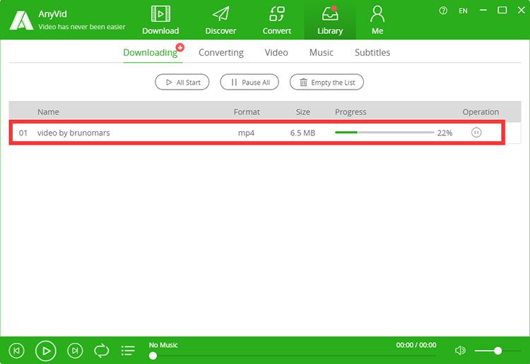 Check downloaded file in library