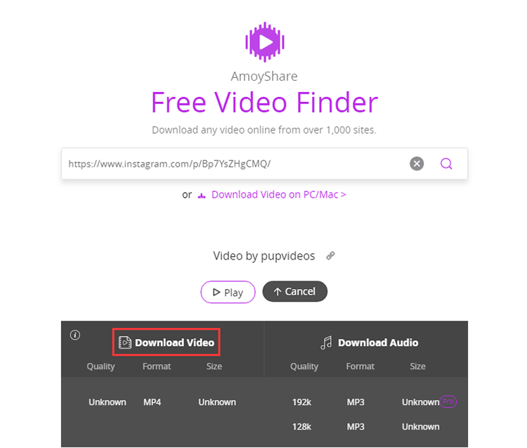 Free Video Finder