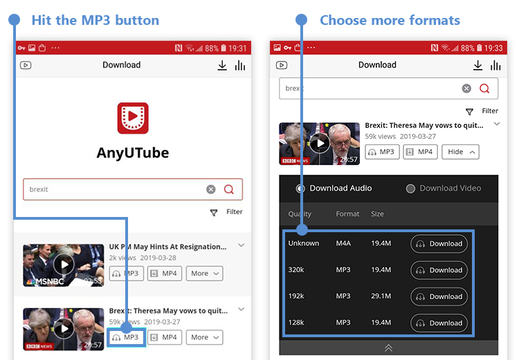 YouTube video download mp3