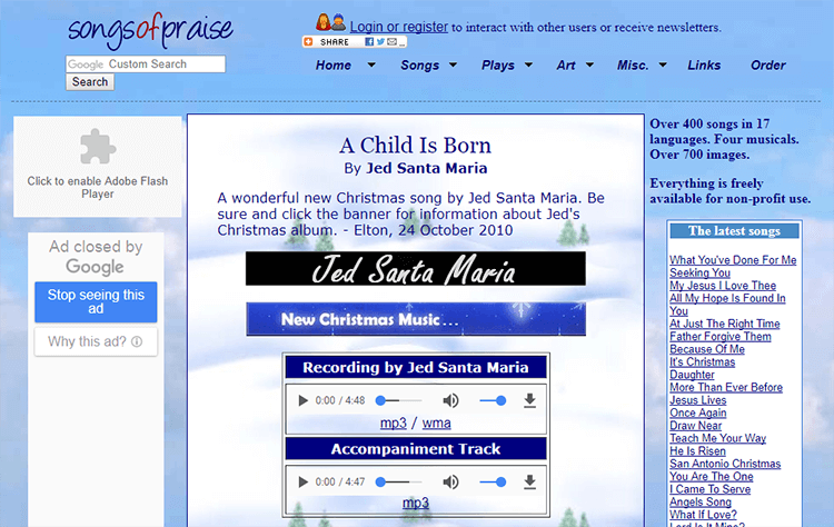 free downloadable christmas music