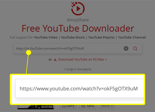 paste the link to search for YouTube video Black Friday