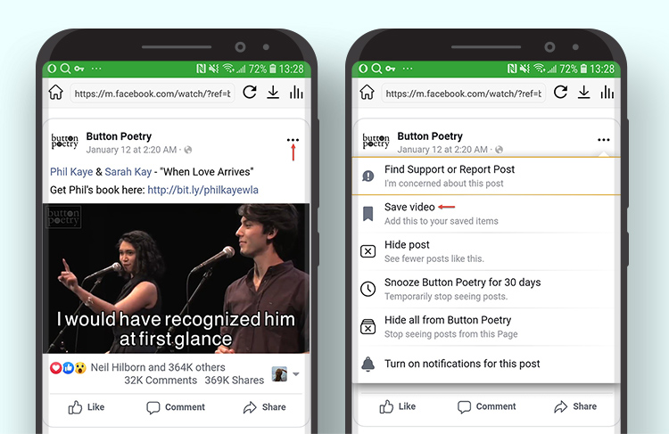 save video from Facebook Watch