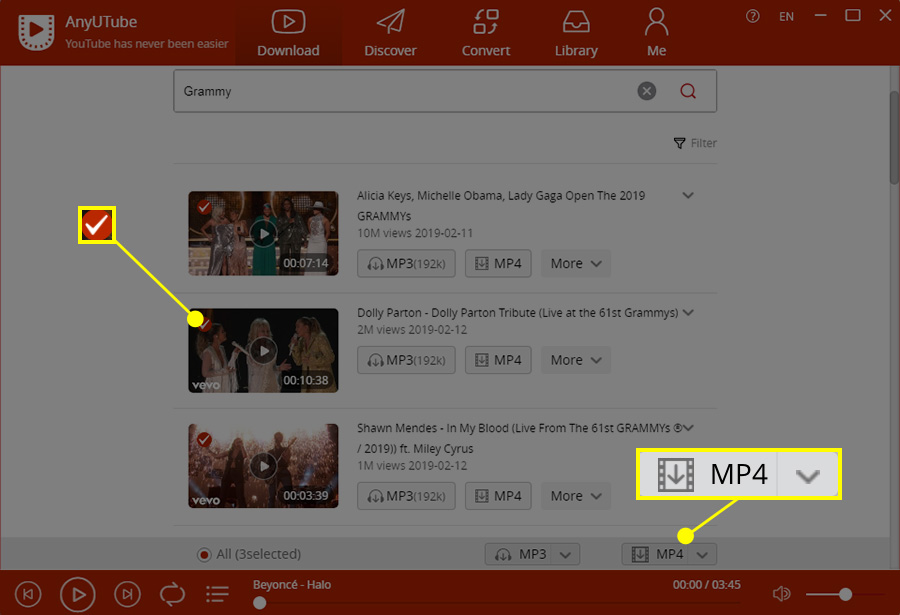 Batch download 3 videos related to “Grammy”
