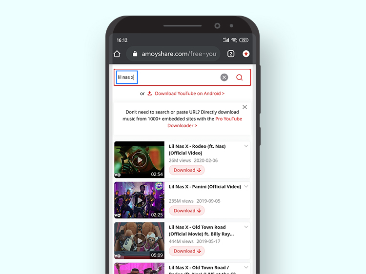 search for music by keywords