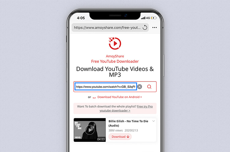 Search for YouTube music with Free YouTube Downloader