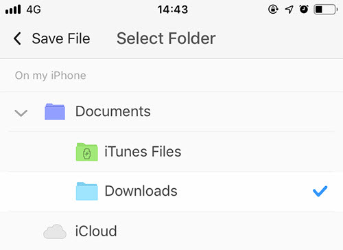 select folder