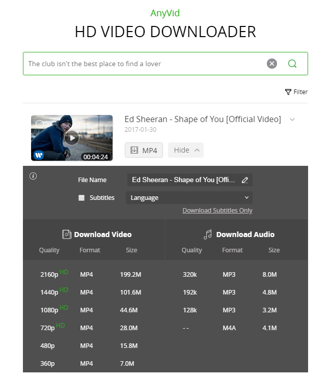 Music Video Downloader - MP4 Music Video Download