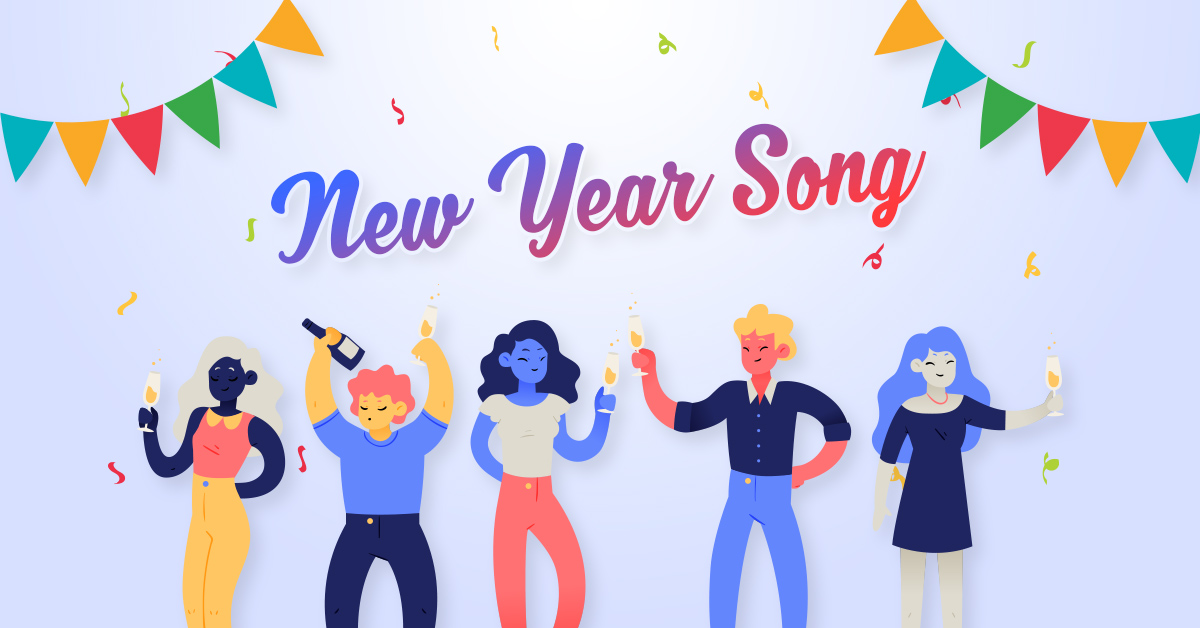 Английские песни счастливо. Happy New year картинки Song. New year Songs.