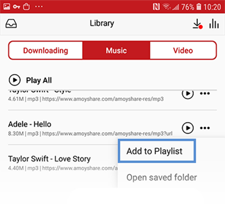 AnyUTube playlist