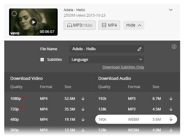 YouTube song format