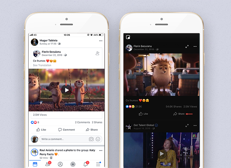 ce frumos video on Facebook news feed