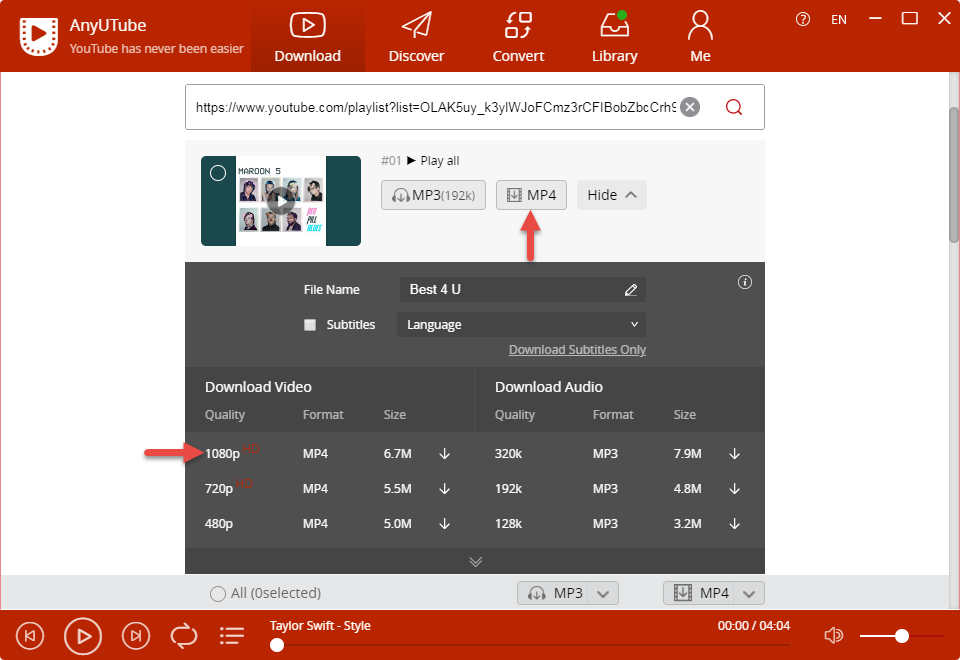 Download YouTube videos 1080p