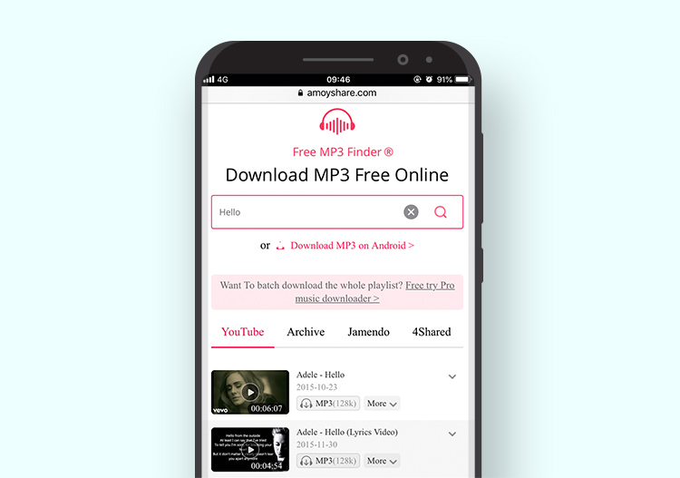 ads pop up on MP3 Juice