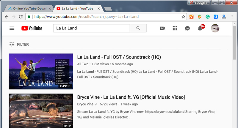 La La Land on YouTube