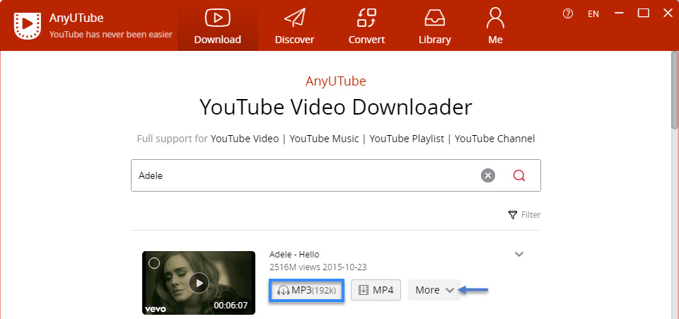 search for Adele’s songs