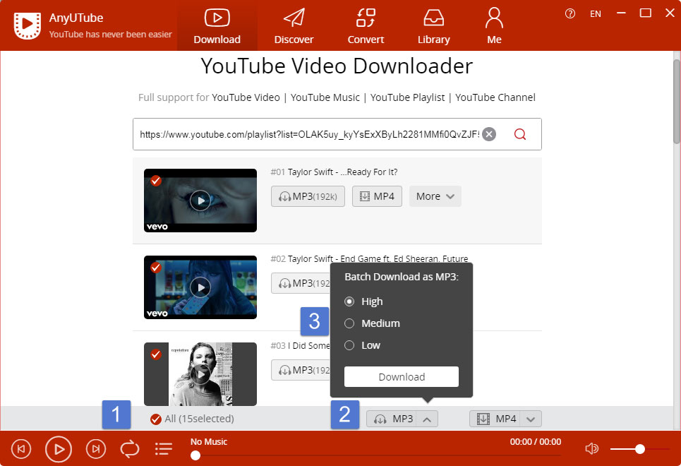 Batch download YouTube playlist