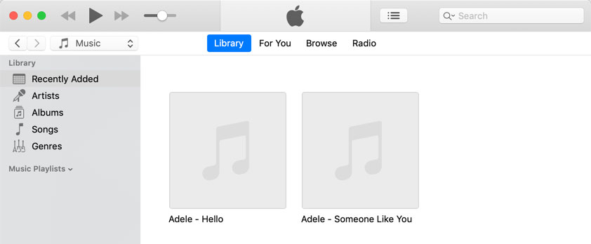 iTunes library