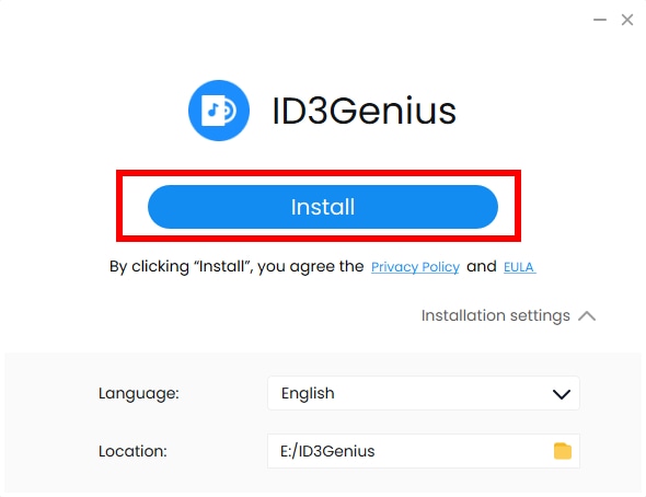 اضغط على التثبيت