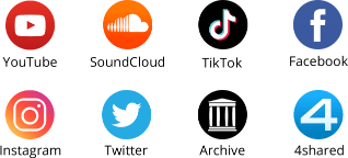 Extract audio from 250+ websites