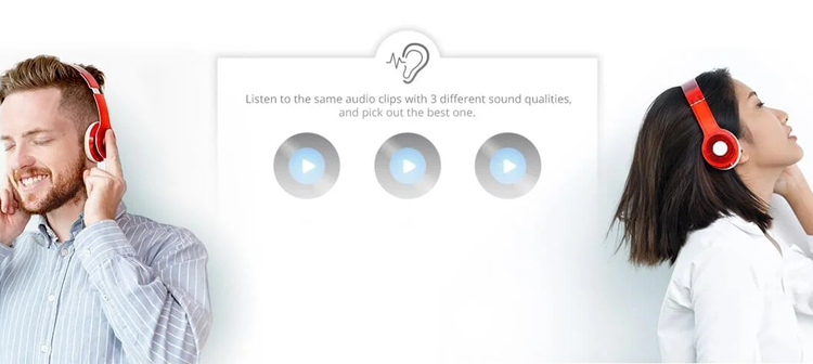 Listen to the same audio clips with 3 different sound qualities