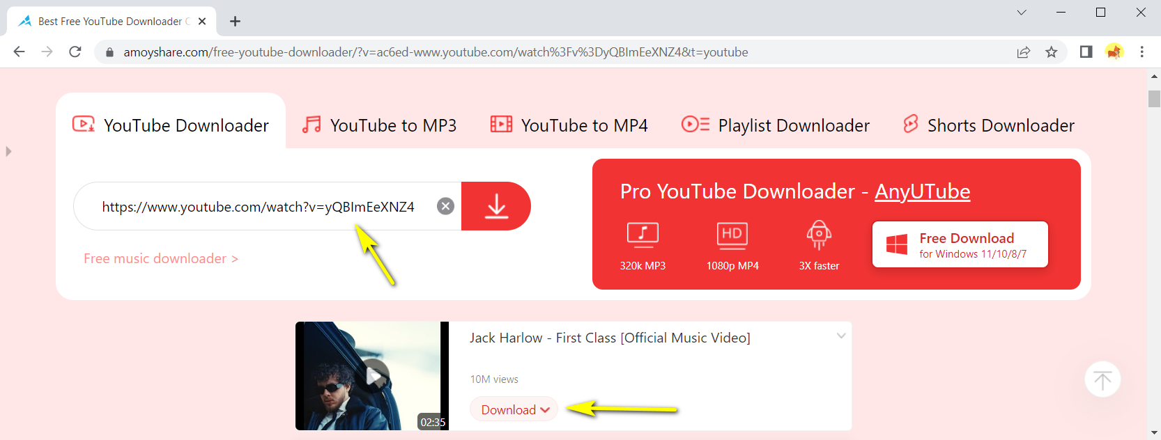 Save YouTube videos with Free YouTube Downloader
