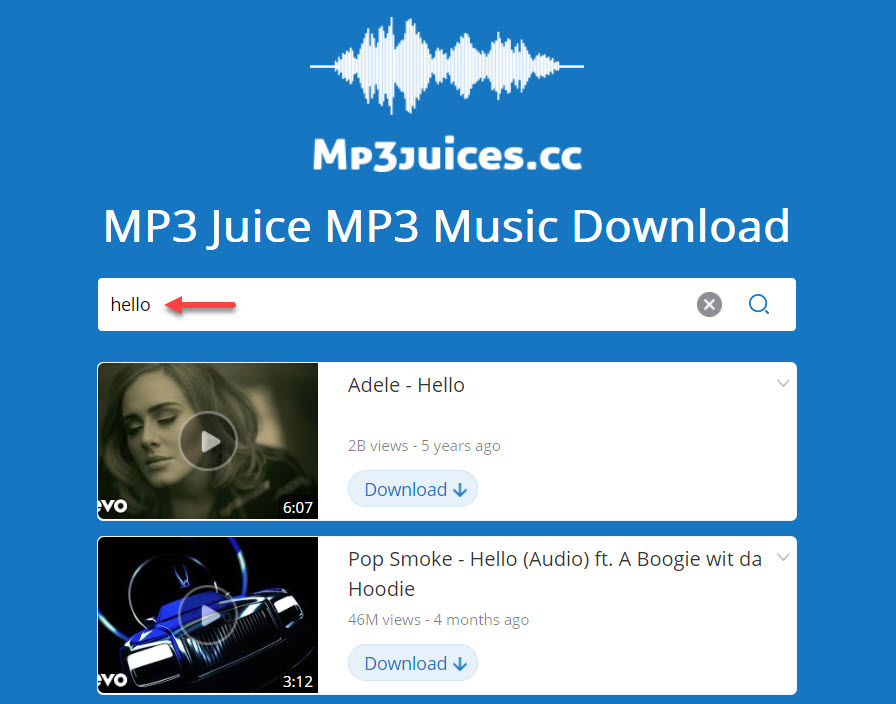 Search for MP3 files