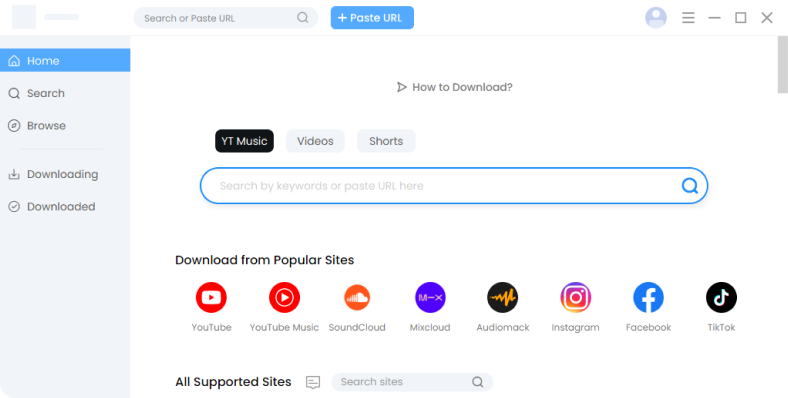 Search by keyword or url