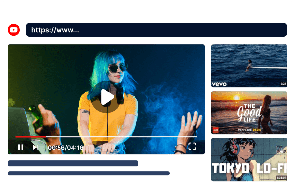 Listen and download in built-in browser