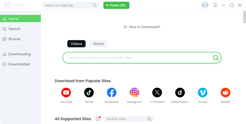 Search by keyword or url