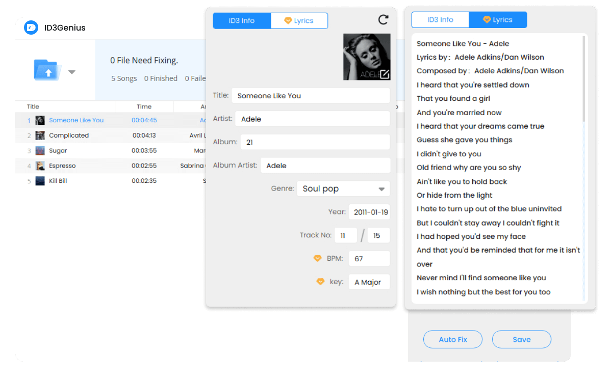 Batch Edit MP3 Tags & Match Lyrics Automatically