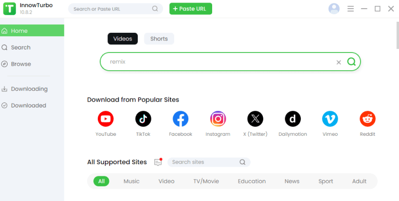 Search by keyword or url