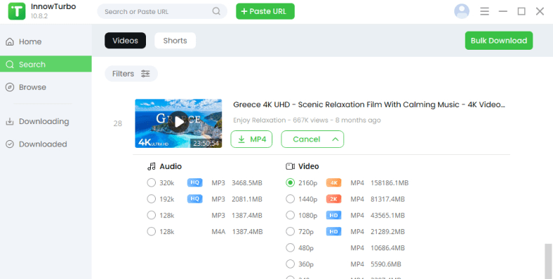 Choose a format you need to download