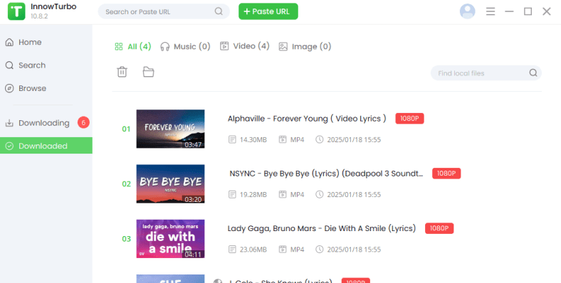 Manage downloaded music at one place