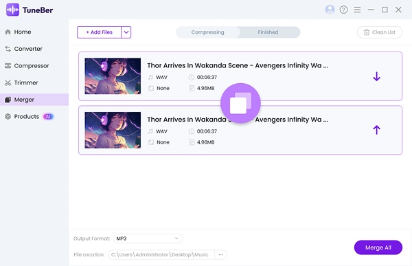 Merge audio files