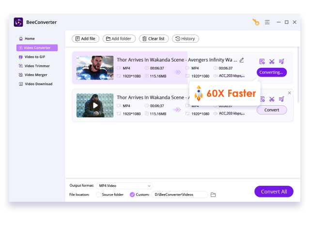 60X Faster Conversion Speed