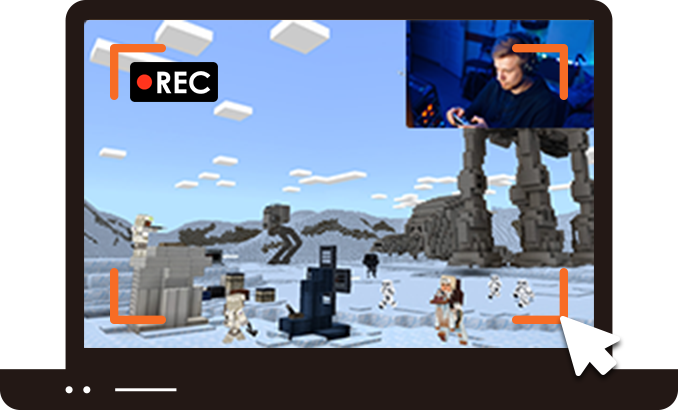 Set the capture area and enable the webcam to start recording