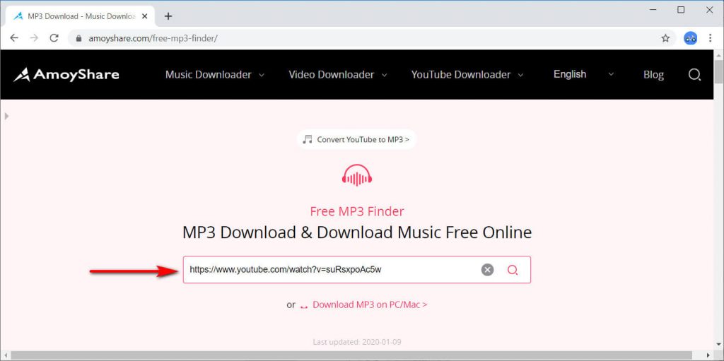 AmoyShare Free MP3 Finder музыкальная вставка URL