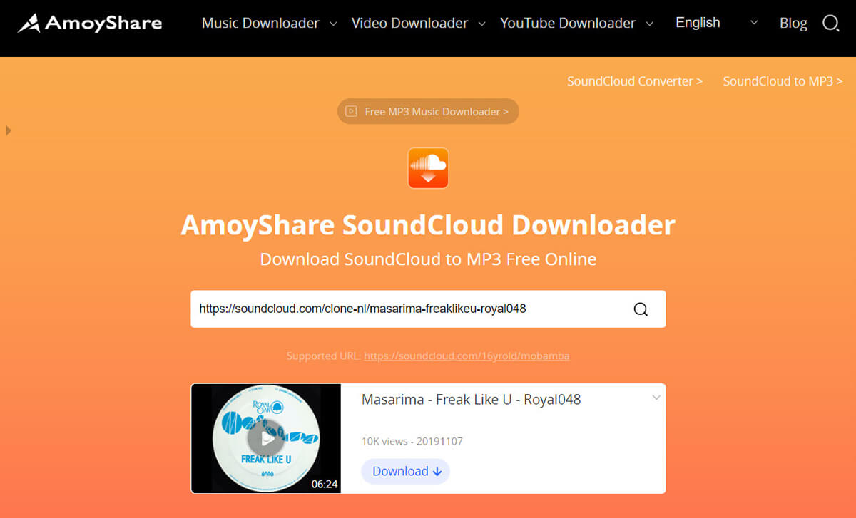 Buscar música de SoundCloud