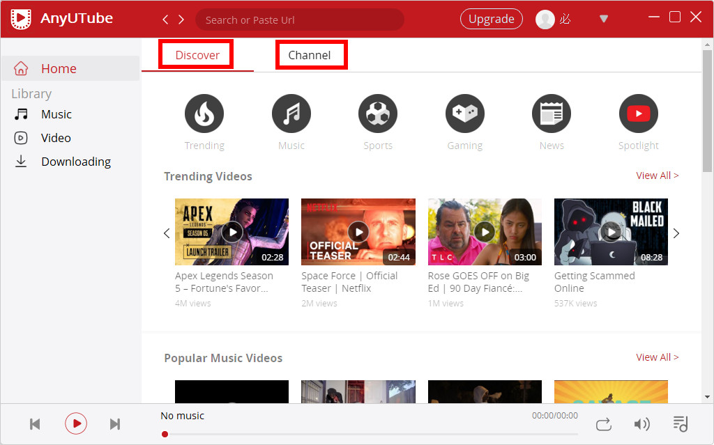 AnyUTube Software-Homepage