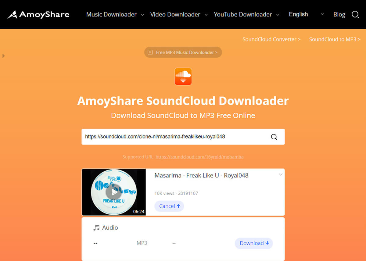 ดาวน์โหลดเพลง SoundCloud