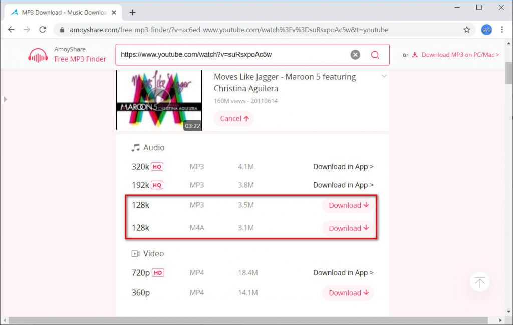 AmoyShare Kostenloser MP3 Finder Musik Download