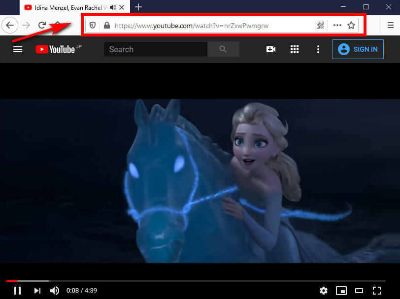 Copy the URL of HTML5 video